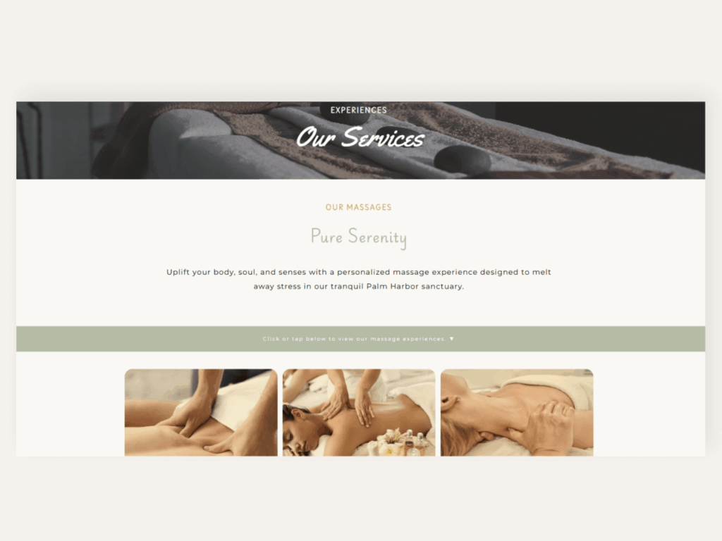 small business website design example